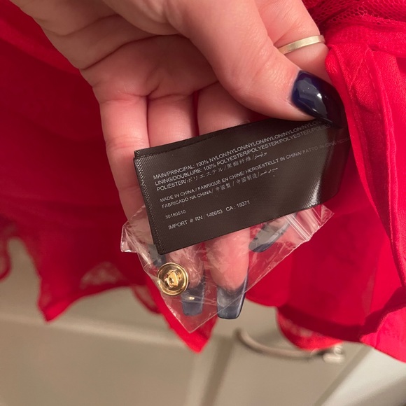 Little Red Lace Dress - Picture 3 of 6